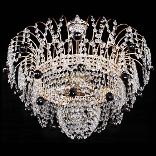 Люстра Агата Венеция №4 шар черная в Самаре Гусь Хрустальный