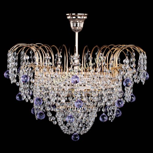 Люстра Агата Венеция №4 шар фиолетовая в Самаре Гусь Хрустальный