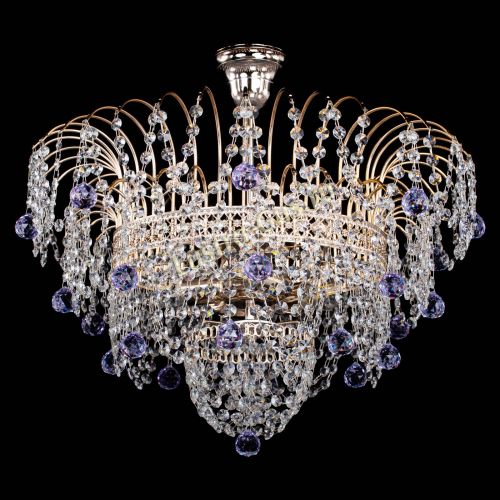 Люстра Агата Венеция №4 шар фиолетовая в Самаре Гусь Хрустальный