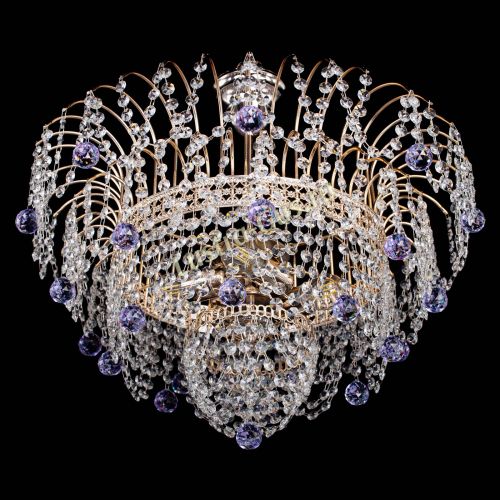 Люстра Агата Венеция №4 шар фиолетовая в Самаре Гусь Хрустальный