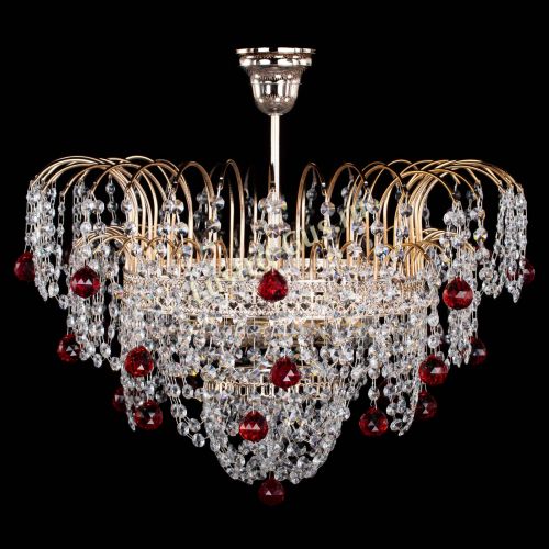 Люстра Агата Венеция №4 шар красная в Самаре Гусь Хрустальный