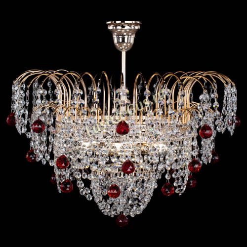 Люстра Агата Венеция №4 шар красная в Самаре Гусь Хрустальный