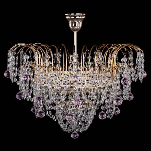 Люстра Агата Венеция №4 шар розовая в Самаре Гусь Хрустальный