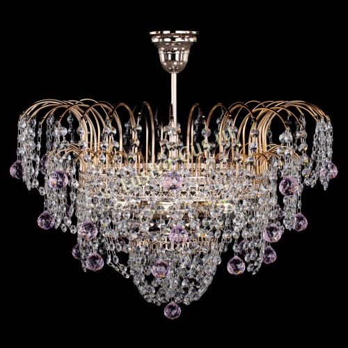 Люстра Агата Венеция №4 шар розовая в Самаре Гусь Хрустальный