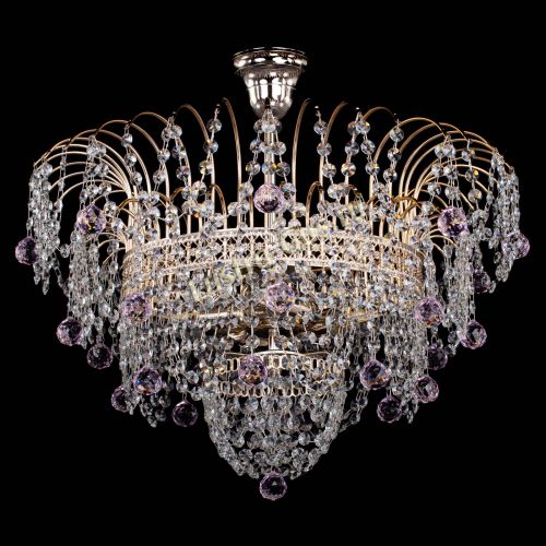 Люстра Агата Венеция №4 шар розовая в Самаре Гусь Хрустальный