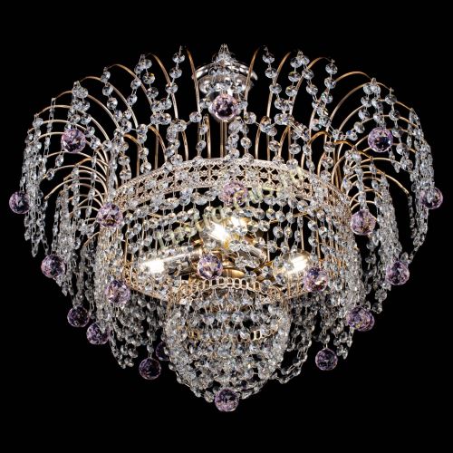 Люстра Агата Венеция №4 шар розовая в Самаре Гусь Хрустальный