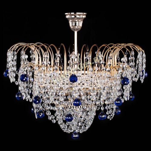Люстра Агата Венеция №4 шар синяя в Самаре Гусь Хрустальный