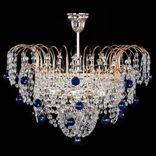 Люстра Агата Венеция №4 шар синяя в Самаре Гусь Хрустальный
