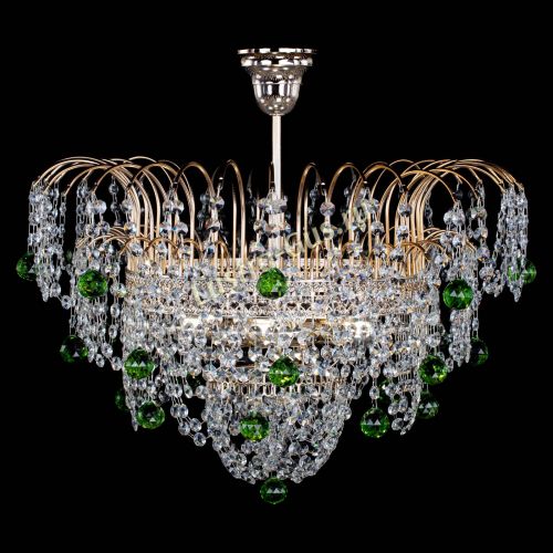 Люстра Агата Венеция №4 шар зеленая в Самаре Гусь Хрустальный
