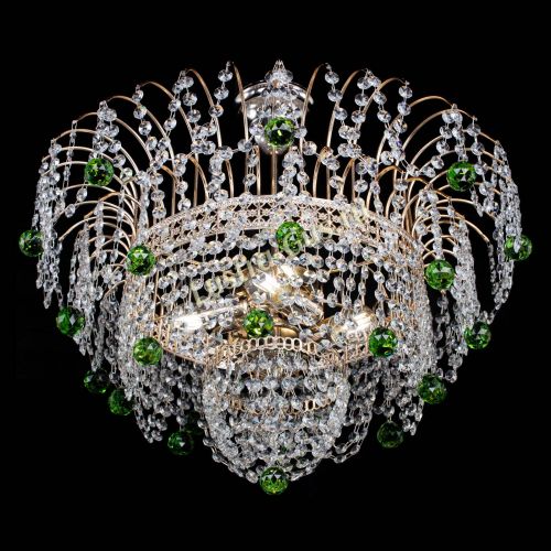 Люстра Агата Венеция №4 шар зеленая в Самаре Гусь Хрустальный