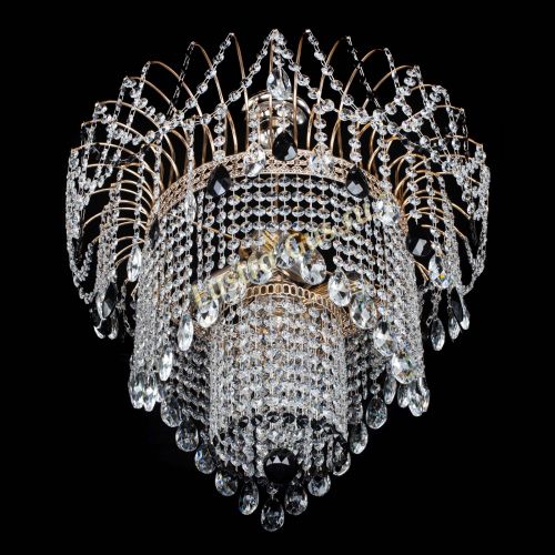 Люстра Агата Венеция №4 черная в Самаре Гусь Хрустальный