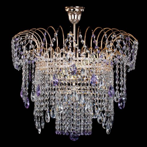 Люстра Агата Венеция №4 фиолетовая в Самаре Гусь Хрустальный
