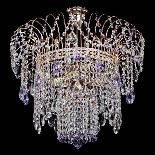Люстра Агата Венеция №4 фиолетовая в Самаре Гусь Хрустальный