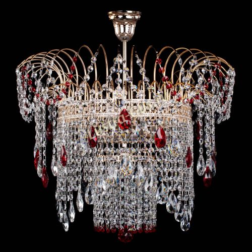 Люстра Агата Венеция №4 красная в Самаре Гусь Хрустальный