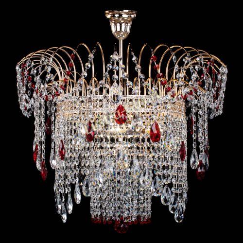 Люстра Агата Венеция №4 красная в Самаре Гусь Хрустальный