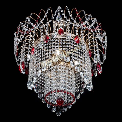 Люстра Агата Венеция №4 красная в Самаре Гусь Хрустальный