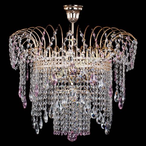 Люстра Агата Венеция №4 розовая в Самаре Гусь Хрустальный