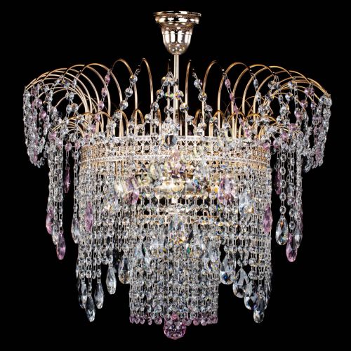 Люстра Агата Венеция №4 розовая в Самаре Гусь Хрустальный