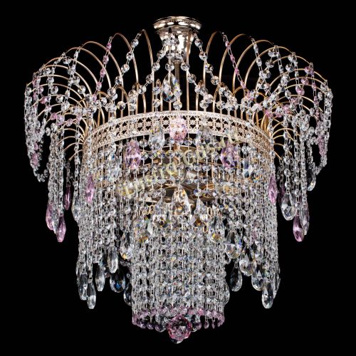 Люстра Агата Венеция №4 розовая в Самаре Гусь Хрустальный