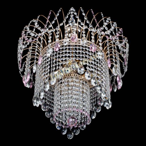 Люстра Агата Венеция №4 розовая в Самаре Гусь Хрустальный