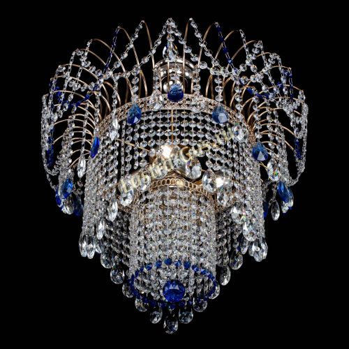 Люстра Агата Венеция №4 синяя в Самаре Гусь Хрустальный