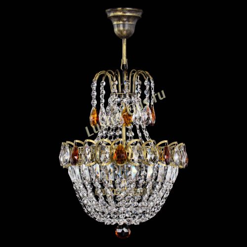 Люстра Астра №1 с подвесом под бронзу Чайная в Самаре Гусь Хрустальный