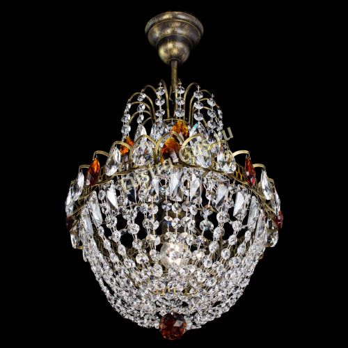 Люстра Астра №1 с подвесом под бронзу Чайная в Самаре Гусь Хрустальный