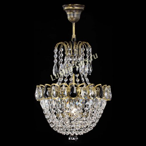 Люстра Астра №1 с подвесом под бронзу Черная в Самаре Гусь Хрустальный