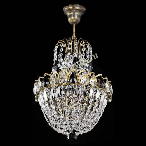 Люстра Астра №1 с подвесом под бронзу Черная в Самаре Гусь Хрустальный