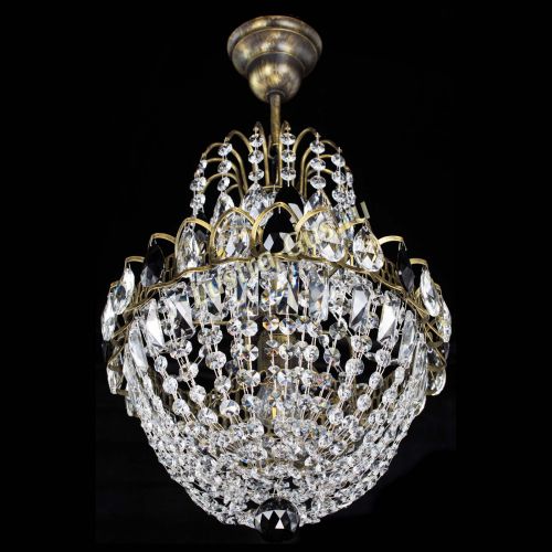 Люстра Астра №1 с подвесом под бронзу Черная в Самаре Гусь Хрустальный