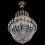 Люстра Астра №1 с подвесом под бронзу Розовая в Самаре