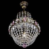 Люстра Астра №1 с подвесом под бронзу Розовая в Самаре