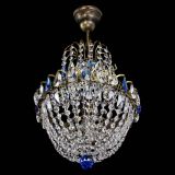 Люстра Астра №1 с подвесом под бронзу Синяя в Самаре