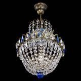 Люстра Астра №1 с подвесом под бронзу Синяя в Самаре