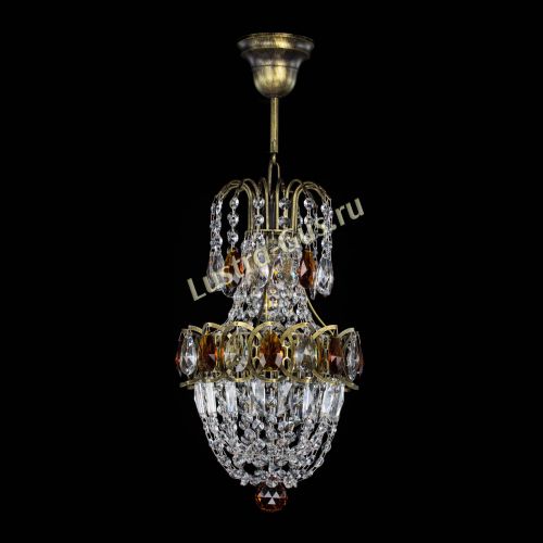 Люстра Астра №1 узкая чайная под бронзу в Самаре Гусь Хрустальный