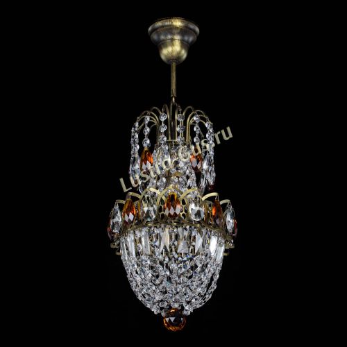 Люстра Астра №1 узкая чайная под бронзу в Самаре Гусь Хрустальный