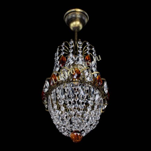 Люстра Астра №1 узкая чайная под бронзу в Самаре Гусь Хрустальный