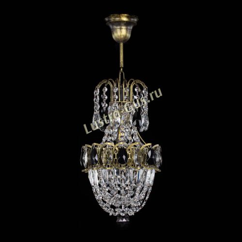 Люстра Астра №1 узкая черная под бронзу в Самаре Гусь Хрустальный