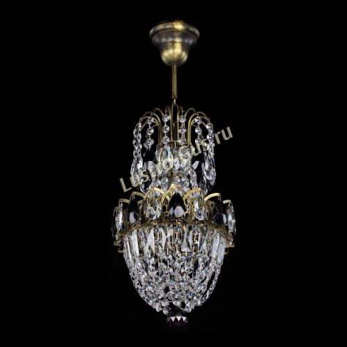 Люстра Астра №1 узкая черная под бронзу в Самаре Гусь Хрустальный