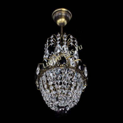 Люстра Астра №1 узкая черная под бронзу в Самаре Гусь Хрустальный