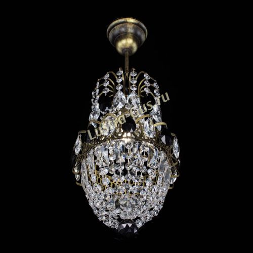 Люстра Астра №1 узкая черная под бронзу в Самаре Гусь Хрустальный