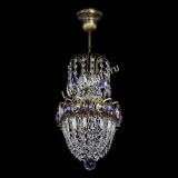 Люстра Астра №1 узкая фиолетовая под бронзу в Самаре