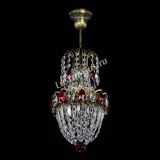 Люстра Астра №1 узкая красная под бронзу в Самаре