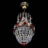 Люстра Астра №1 узкая красная под бронзу в Самаре