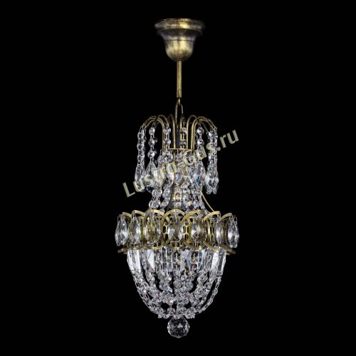 Люстра Астра №1 узкая с подвесом под бронзу в Самаре Гусь Хрустальный