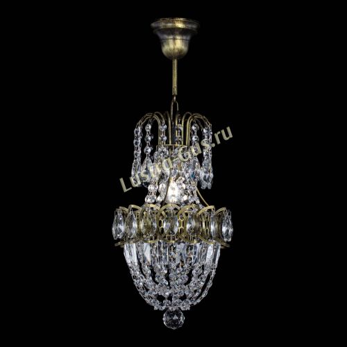 Люстра Астра №1 узкая с подвесом под бронзу в Самаре Гусь Хрустальный