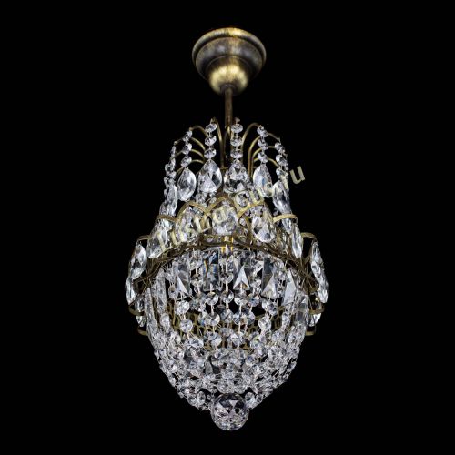 Люстра Астра №1 узкая с подвесом под бронзу в Самаре Гусь Хрустальный