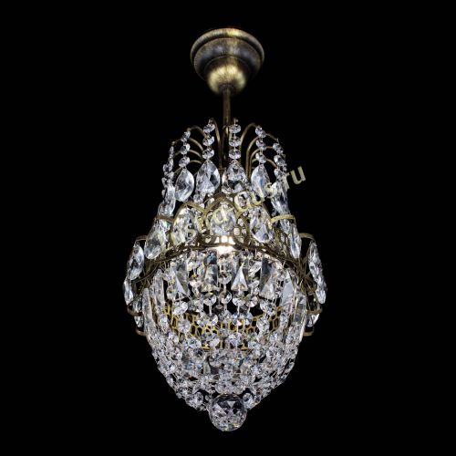 Люстра Астра №1 узкая с подвесом под бронзу в Самаре Гусь Хрустальный