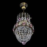 Люстра Астра №1 узкая розовая под бронзу в Самаре