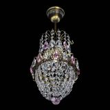 Люстра Астра №1 узкая розовая под бронзу в Самаре